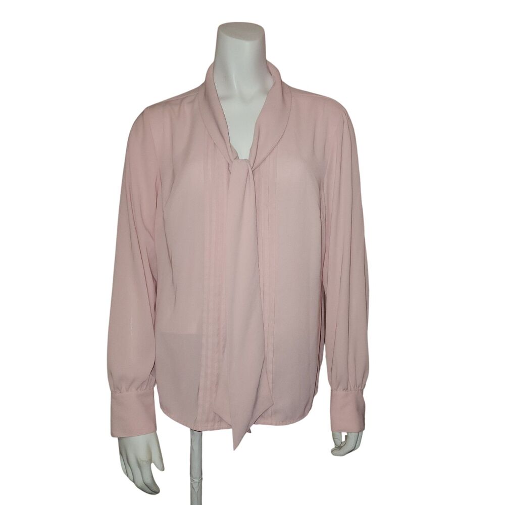 Croft & Barrow Button Down Blouse Pink Womens Size Medium